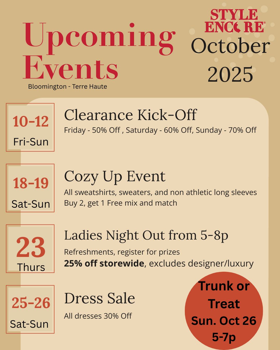 oct Events!